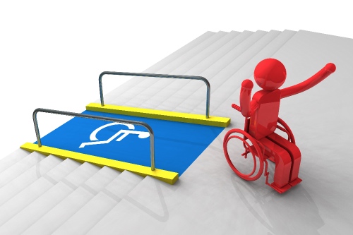 Drawn Ramp stairs Wheelchair-user